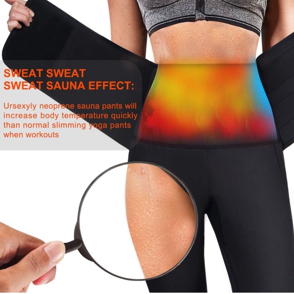 Capris High Waist Tummy Control Sweat Thighs for Weight Loss - Picture 4 of 6